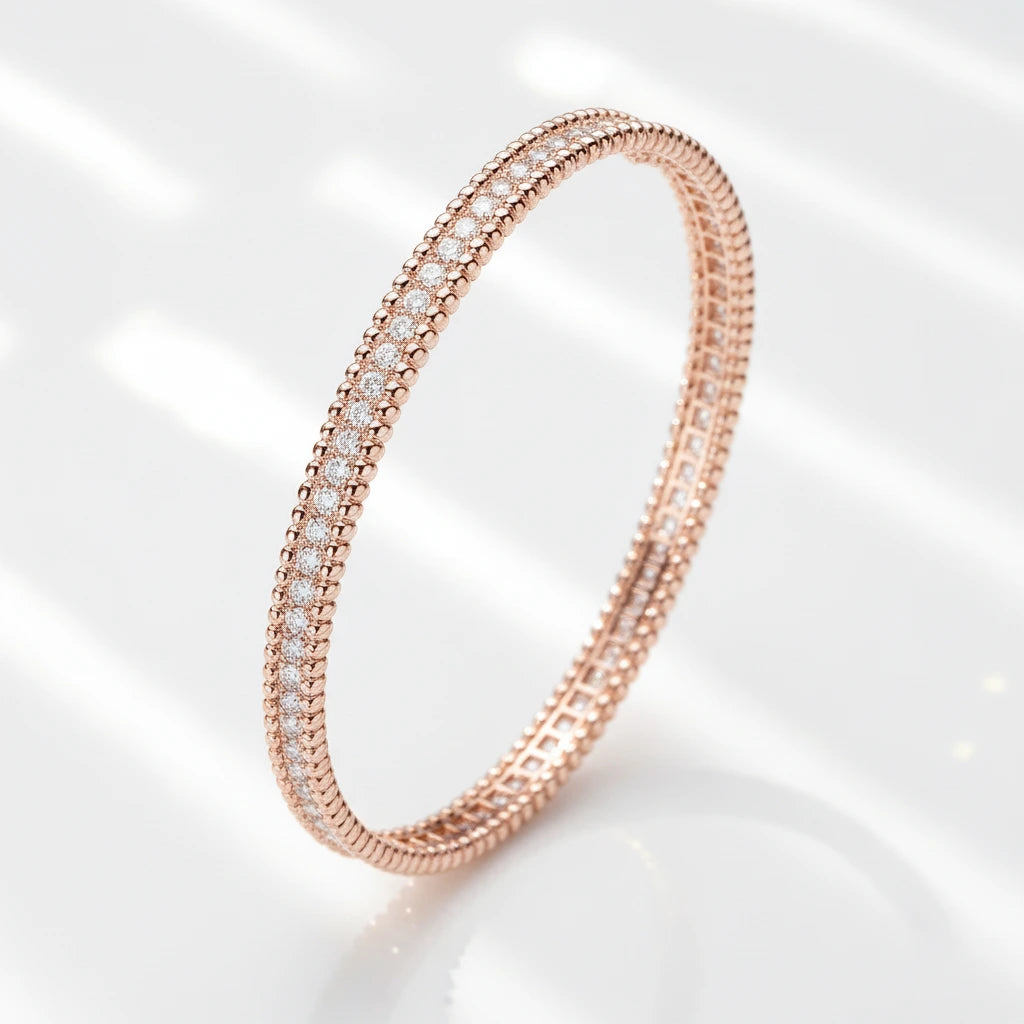 Luxurious 2mm Full Diamond Option Bracelet-Black Diamonds New York