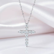 Certified Black Moissanite Cross Pendant Necklace-Black Diamonds New York