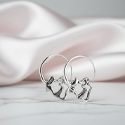 Retro Creative Elegant Skull Head Earrings-Black Diamonds New York