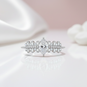 Classic Marquise-cut Diamond Option Engagement Ring-Black Diamonds New York