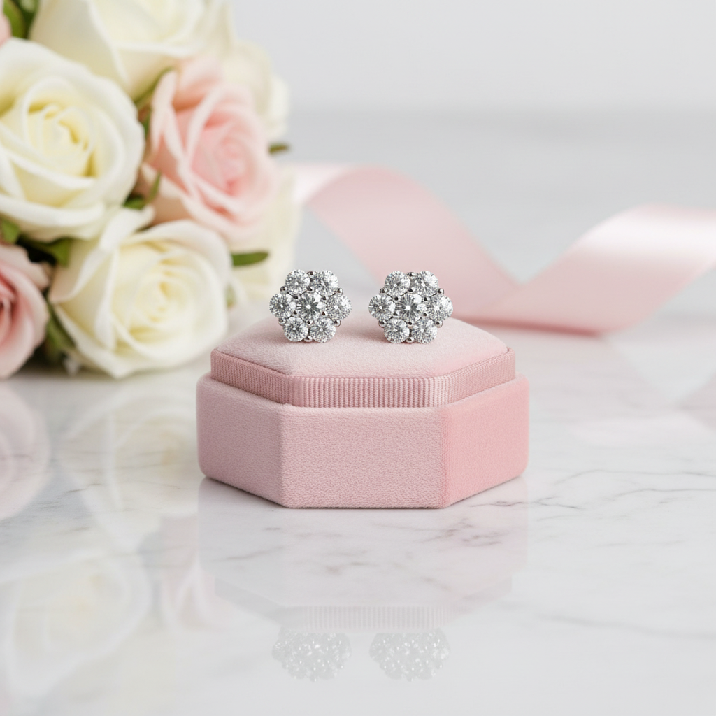 1.4 Ctw Round Cut Diamond Option Stud Earrings-Black Diamonds New York