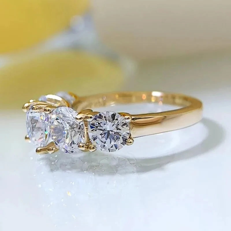 3.6ctw Round Cut Diamond Five Stone Engagement Ring-Black Diamonds New York
