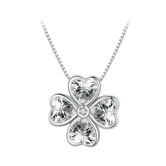 Four Leaf Clover Pendant Necklace with Diamond-Black Diamonds New York
