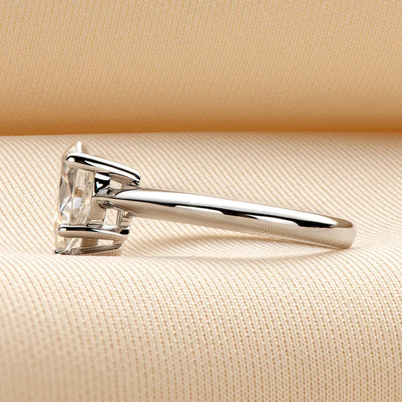 2.0 Ct Pear Cut Diamond Solitaire Engagement Ring-Black Diamonds New York