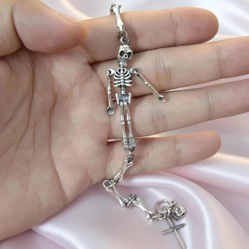 Cross Domineering Skeleton Retro Bracelet-Black Diamonds New York