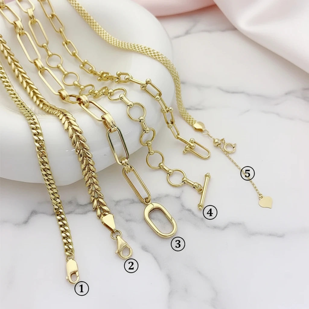 18k Yellow Gold Vintage Chain Bracelet-Black Diamonds New York