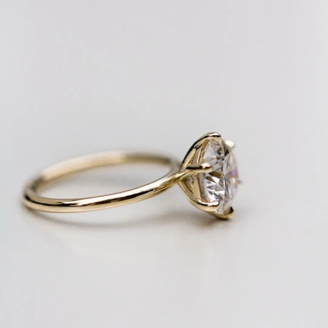 2.5 Ct Brilliant Round Cut Moissanite Engagement Ring-Black Diamonds New York