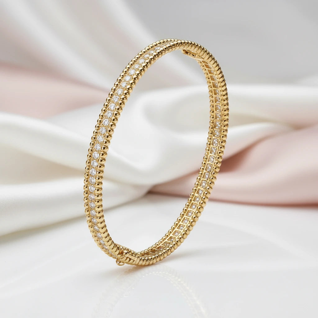 Luxurious 2mm Full Diamond Option Bracelet-Black Diamonds New York