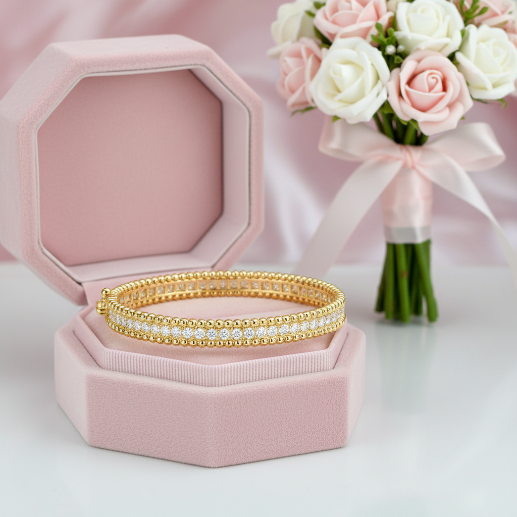 Luxurious 2mm Full Diamond Option Bracelet-Black Diamonds New York