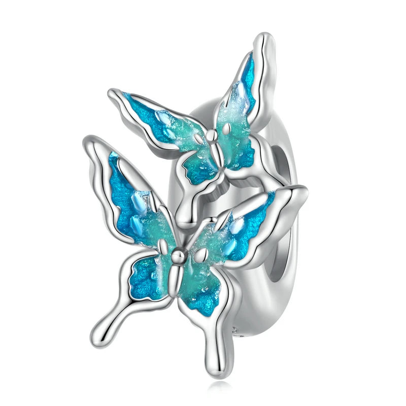 Lovely Flower, Lady Bug, & Clover Spacer Bead Charms-Black Diamonds New York