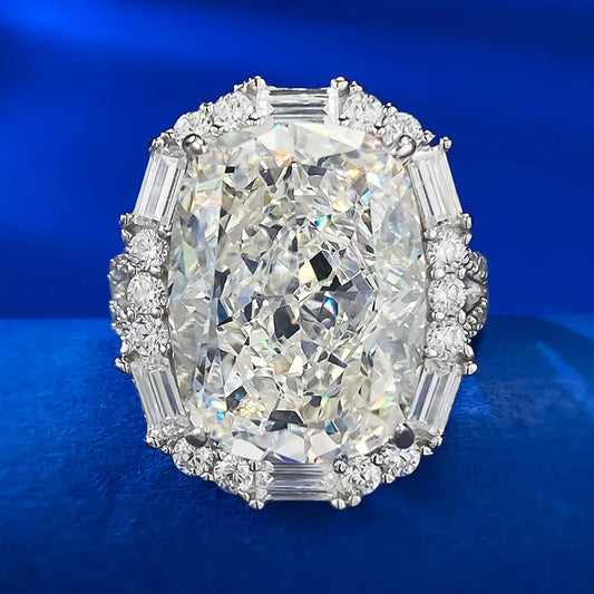 8.0 Ct Cushion Cut Diamond Engagement Ring-Black Diamonds New York