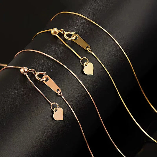 18k Solid Gold Snake Bone Chain Necklace-Black Diamonds New York
