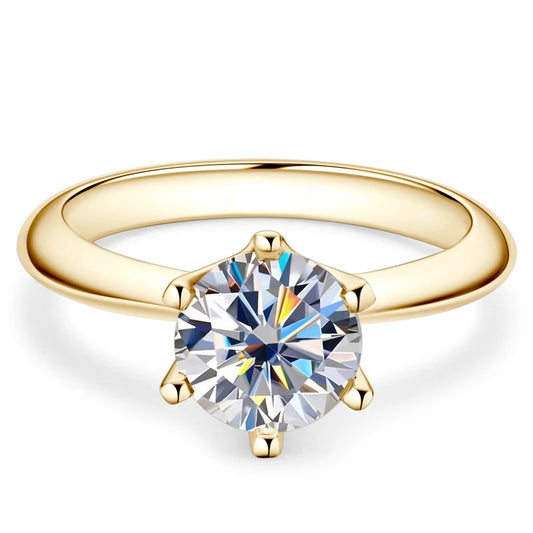 2.0 Ct Round Cut Diamond Solitaire Engagement Ring-Black Diamonds New York