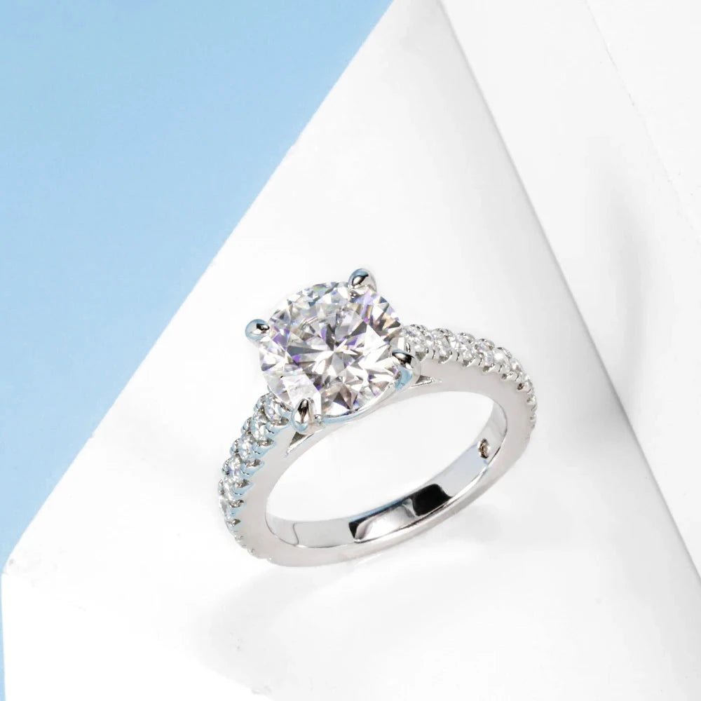 Classic 3.0 Ct Round Cut Diamond Bridal Set-Black Diamonds New York