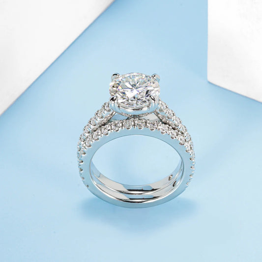 Classic 3.0 Ct Round Cut Diamond Bridal Set-Black Diamonds New York
