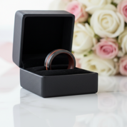 Solid Wood Titanium Steel Ring Men's Ring-Black Diamonds New York