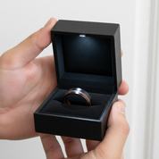 Solid Wood Titanium Steel Ring Men's Ring-Black Diamonds New York