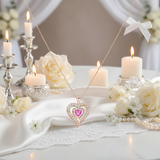 Birthstone Heart Pendant Necklace-Black Diamonds New York