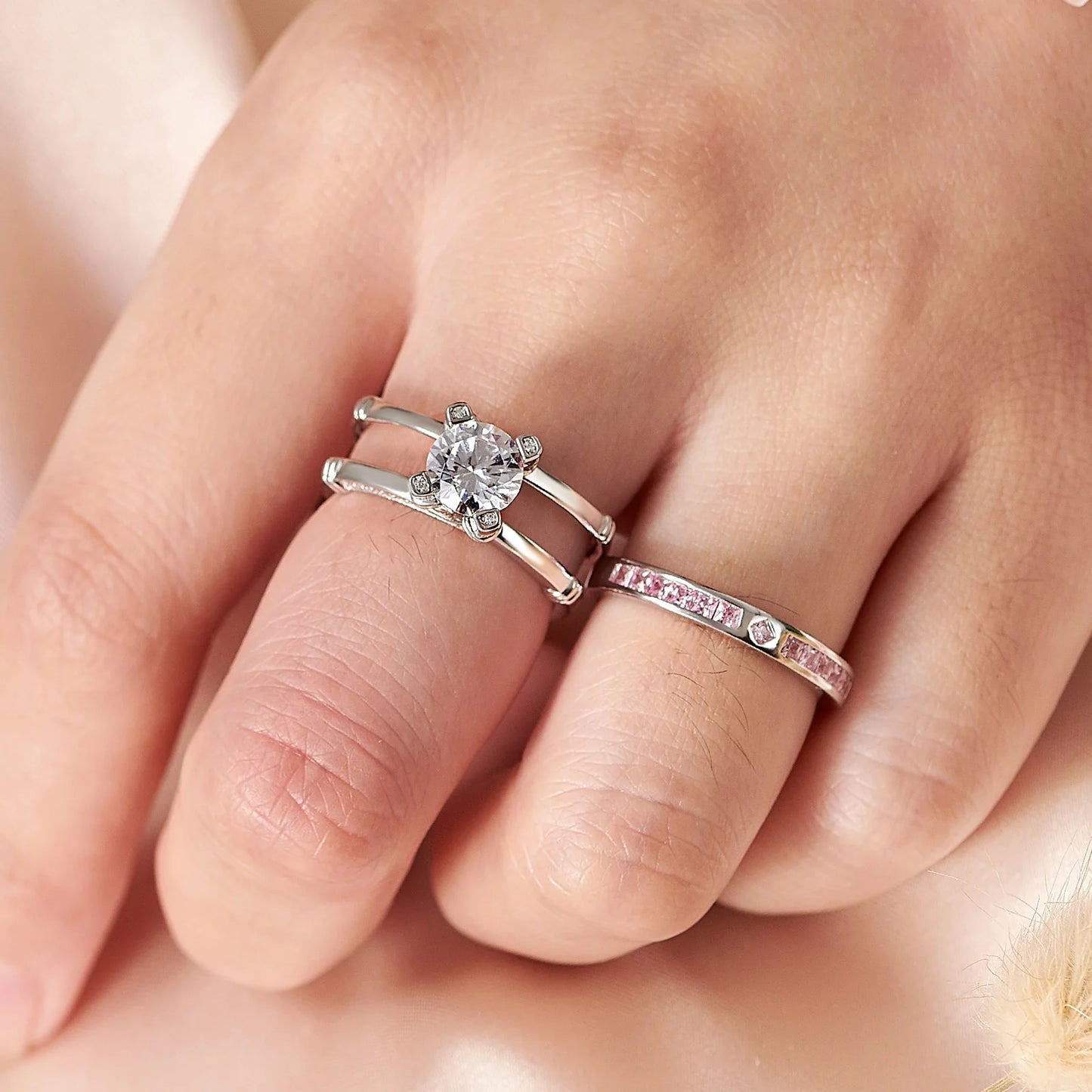 Round Cut EVN Diamond Engagement Ring Set-Black Diamonds New York