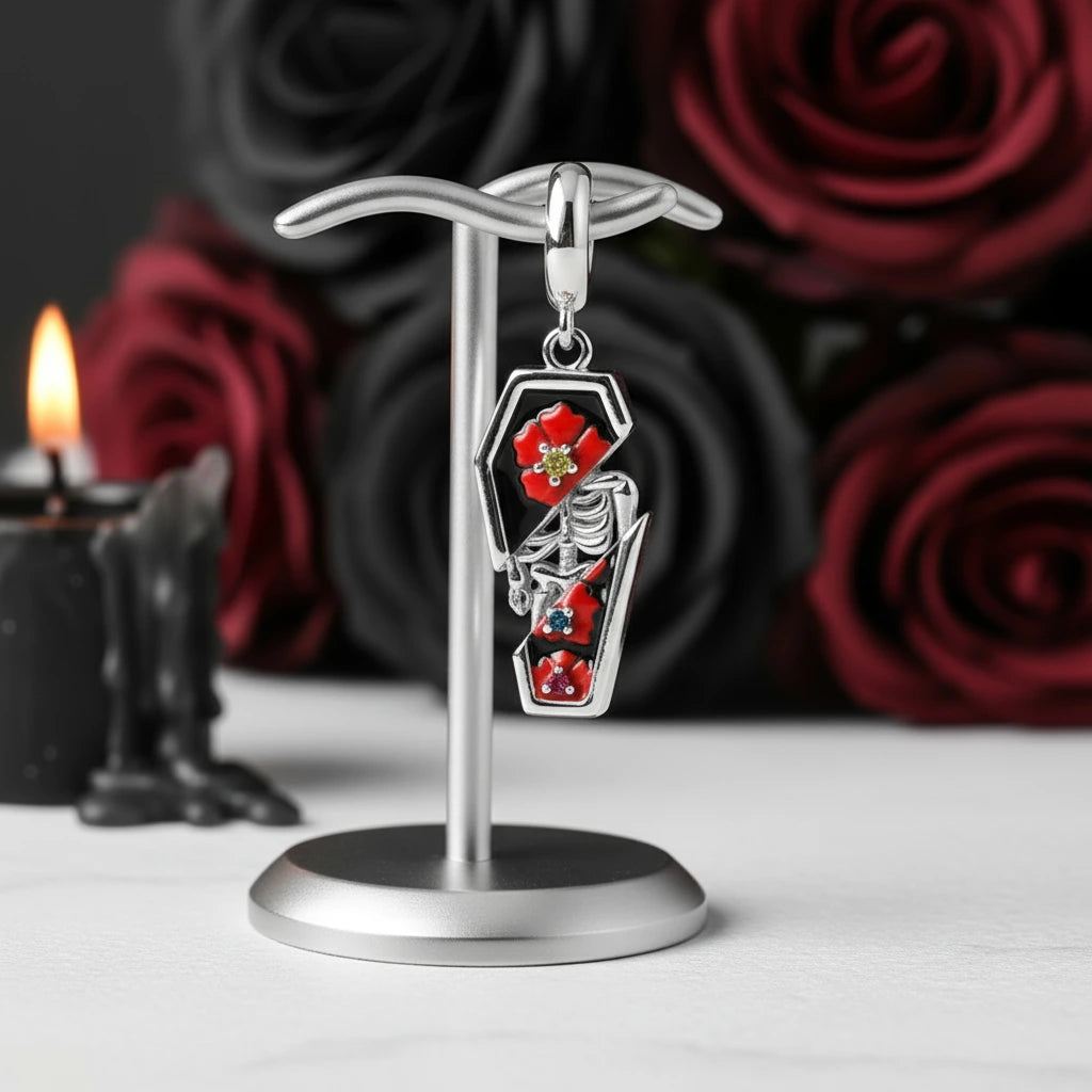 Sacrificial Ghost Rock Skull Charm Series-Black Diamonds New York