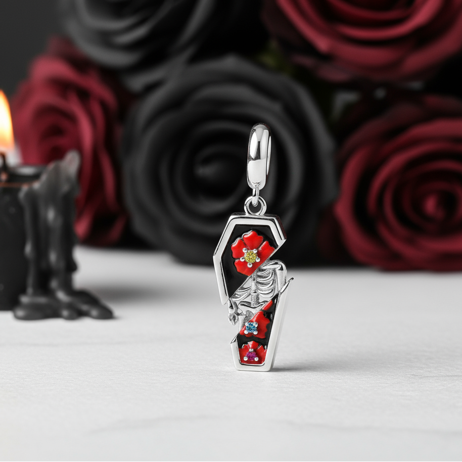 Sacrificial Ghost Rock Skull Charm Series-Black Diamonds New York