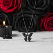 Black Skeleton Mask Pendant Necklace-Black Diamonds New York