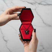 Black Skeleton Mask Pendant Necklace-Black Diamonds New York