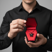 Black Skeleton Mask Pendant Necklace-Black Diamonds New York