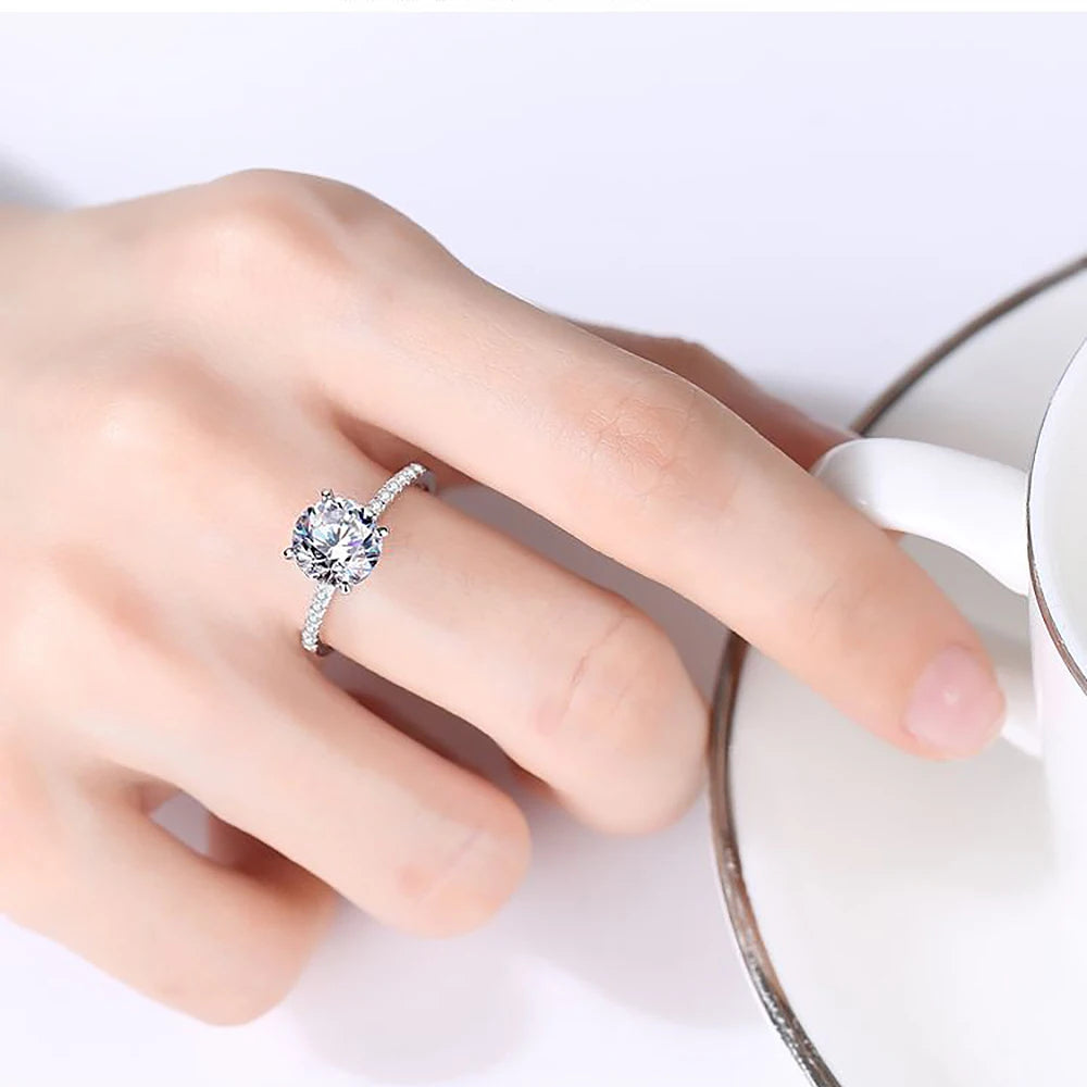 5.0 Ct Round Brilliant Cut Diamond Engagement Ring-Black Diamonds New York