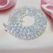 Round Cut Full Circle Diamond Chain Necklace-Black Diamonds New York