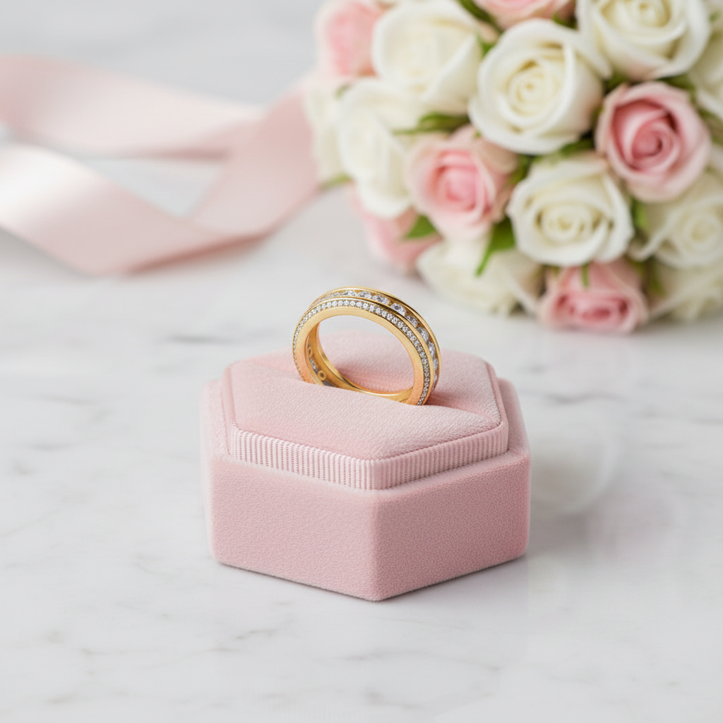 Round Diamond Option Eternity Wedding Band-Black Diamonds New York