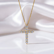 Certified Black Moissanite Cross Pendant Necklace-Black Diamonds New York
