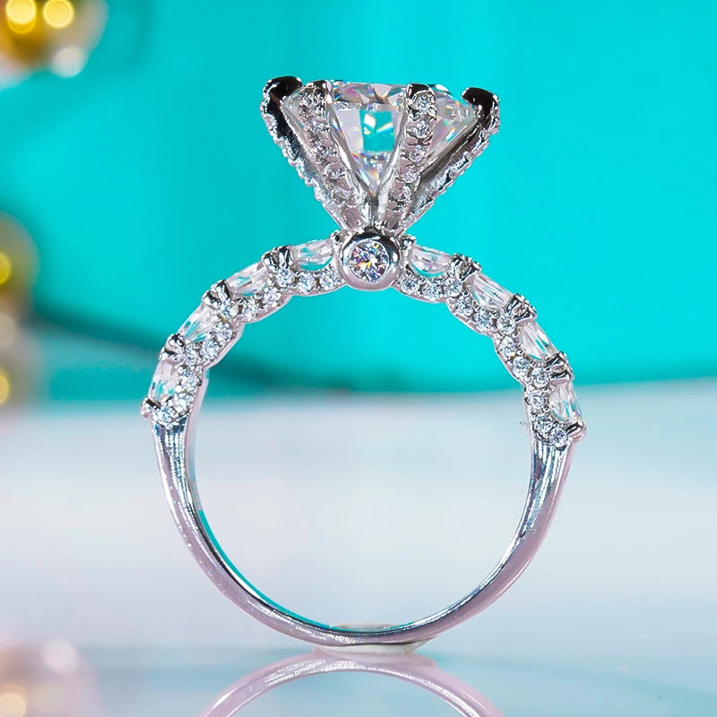 3.0 Ct Round Diamond Engagement Ring-Black Diamonds New York