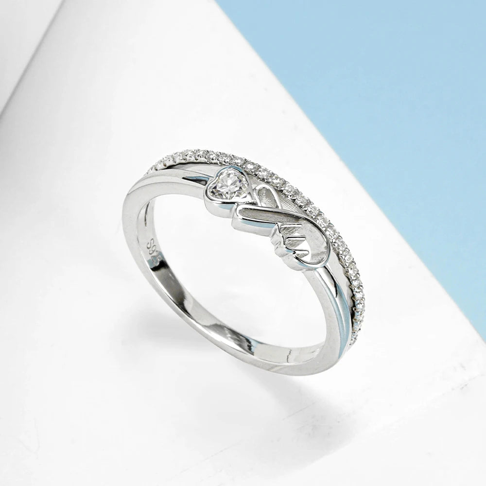 Heart Cut Moissanite Split Shank Engagement Ring-Black Diamonds New York