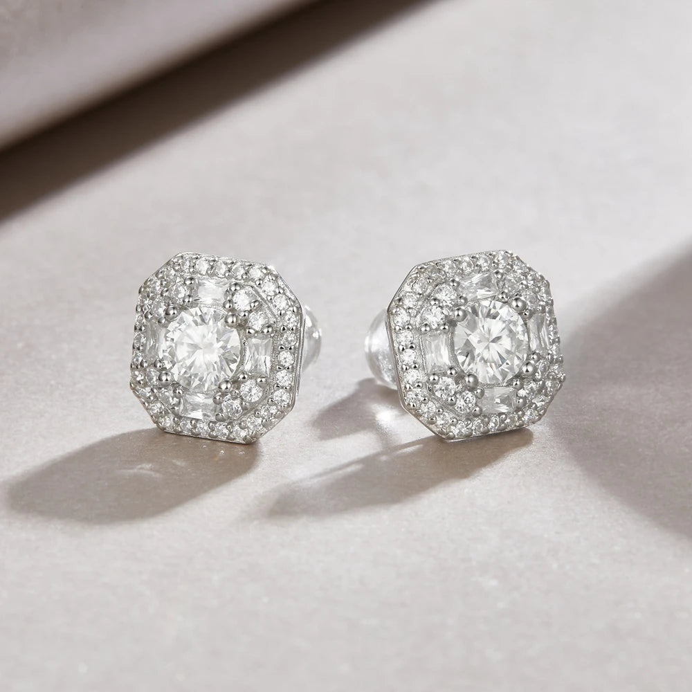0.5 Ct Round Cut Moissanite Diamond Stud Earrings-Black Diamonds New York