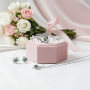 Natural Moss Agate Jewelry Set-Black Diamonds New York