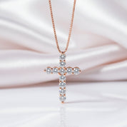 Certified Black Moissanite Cross Pendant Necklace-Black Diamonds New York