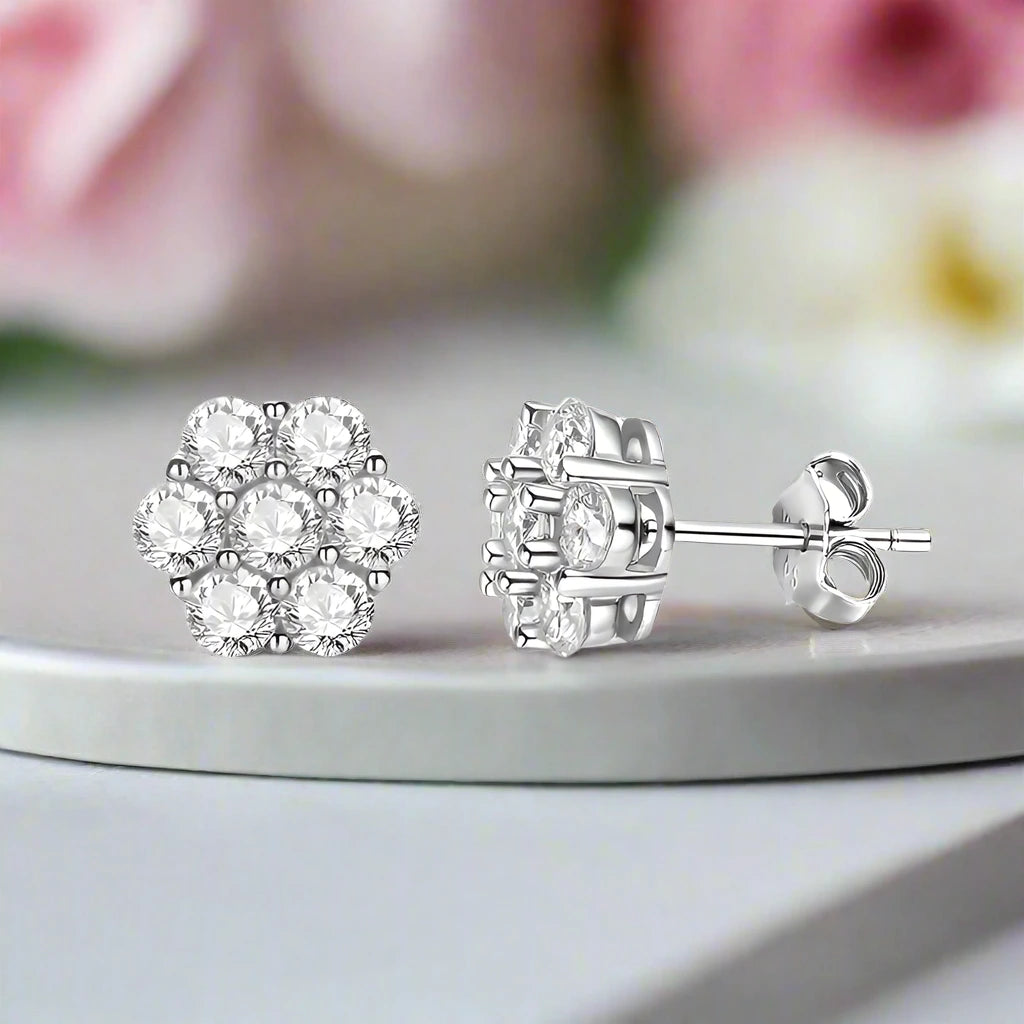 1.4 Ctw Round Cut Diamond Stud Earrings-Black Diamonds New York