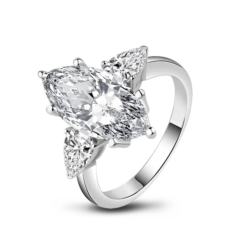 4.0 Ct Marquise Cut Moissanite Diamond Engagement-Black Diamonds New York