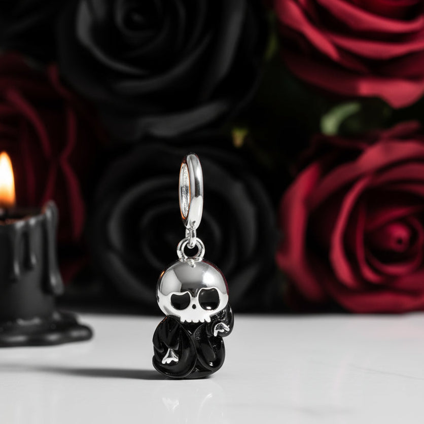 Sacrificial Ghost Rock Skull Charm Series-Black Diamonds New York