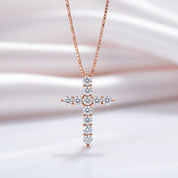 Certified Black Moissanite Cross Pendant Necklace-Black Diamonds New York