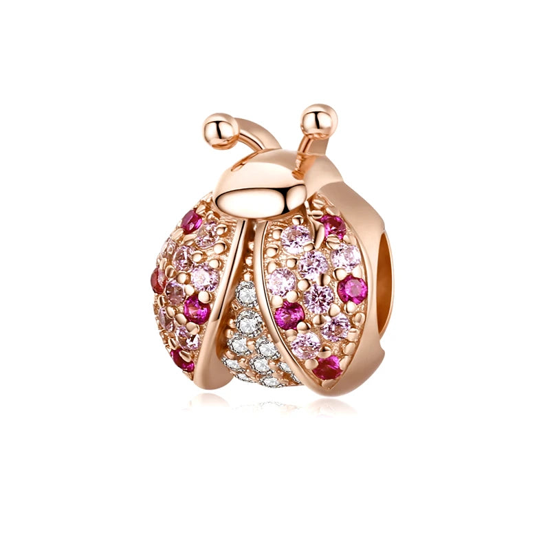 Exquisite Rose Gold Charm & Pendant with EVN Diamond-Black Diamonds New York