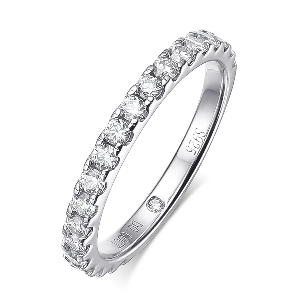 3.0 Ct Round Moissanite Diamond Engagement Ring Set-Black Diamonds New York