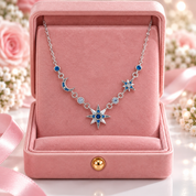 Moon & Star Link Chain Necklace-Black Diamonds New York