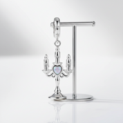 Romantic Candlestick Opal Charm-Black Diamonds New York