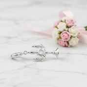 Romantic Candlestick Opal Charm-Black Diamonds New York