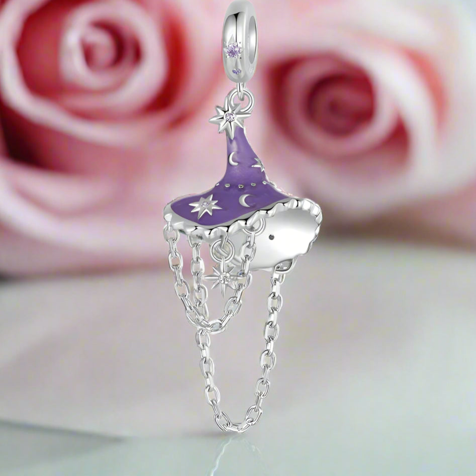 Luminous Purple Witch Hat Charm-Black Diamonds New York