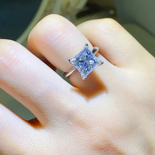 5.0 Ct Princess Cut Diamond Engagement Ring-Black Diamonds New York