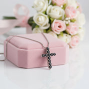 Certified Black Moissanite Cross Pendant Necklace-Black Diamonds New York