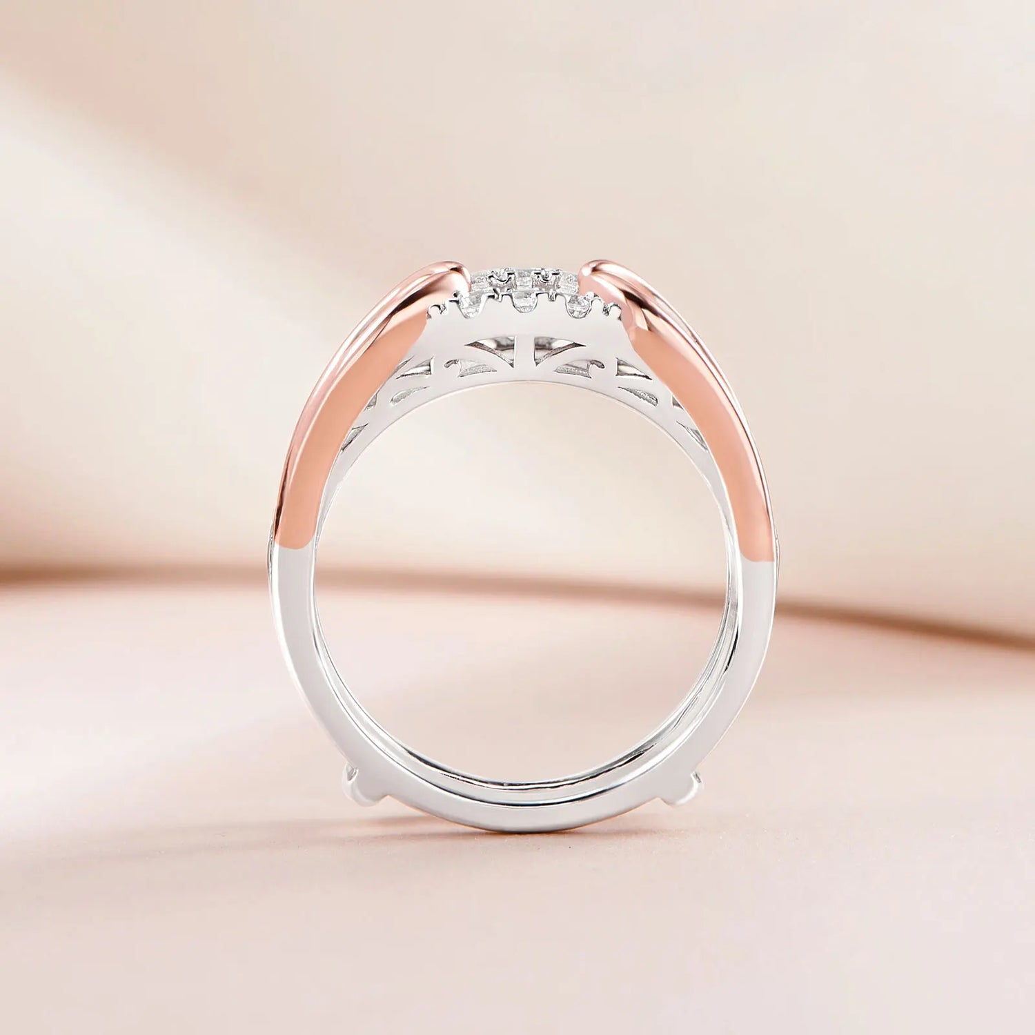 EVN Stone Rose Gold Accent Ring Enhancer-Black Diamonds New York